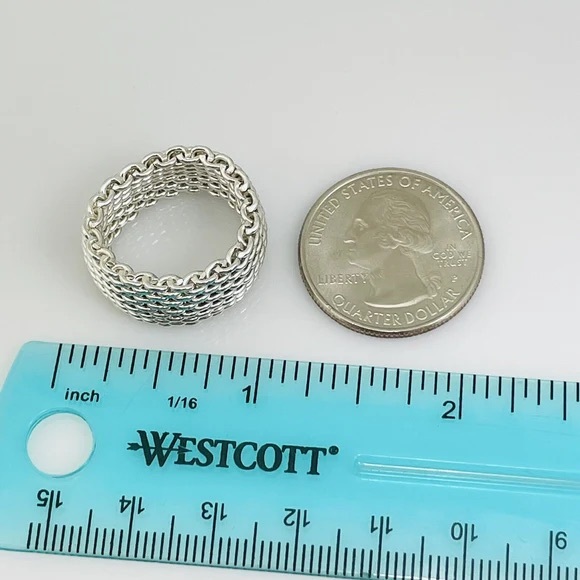 Tiffany & Co. Somerset Mesh Ring S7 - Picture 5 of 8